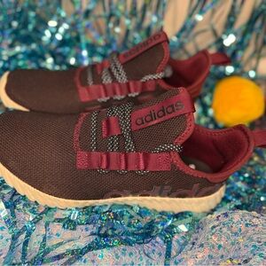 Adidas Men's Burgundy and Black Sneakers